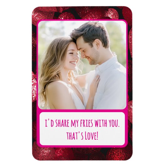 Glittery Liebe Meine Freunde flexibel teilen Magnet (Vertikal)