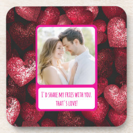 Glittery Liebe Meine Freunde teilen Getränkeuntersetzer