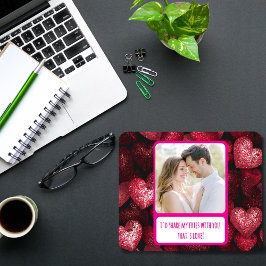 Glittery Liebe meine Freunde teilen Mousepad