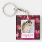 Glittery Liebe Meine Freunde teilen Schlüsselanhänger (Vorderseite)