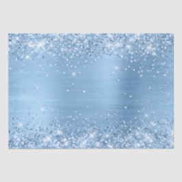 Glittery Light Baby Blue Ombre Foil Seidenpapier