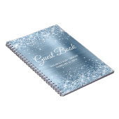 Glittery Light Blue Baby Showbook Notizblock (Rechte Seite)
