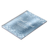 Glittery Light Blue Baby Showbook Notizblock (Linke Seite)