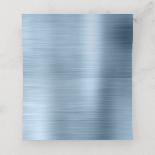 Glittery Light Blue Foil Lined Platzkarte (Innenseite Aufgefaltet)