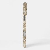 Glittery Light Gold Metallic Girly Signature iPhone Hülle (Rechte Seite)