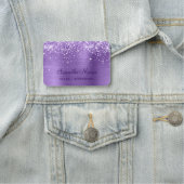 Glittery Light Lila Foil Namensschild (Beispiel)