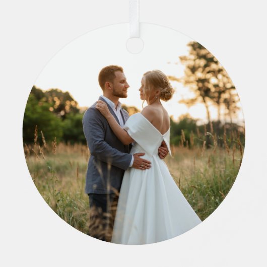 Glittery Light Lila Foil Unser 1. Ornament Aus Metall (Rückseite)