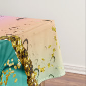 Glittery Lila, Aqua Blue und Emerald Green Ombre Tischdecke (Beispiel)