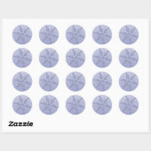 Glittery Lila Snowflake Sticker (Blatt)
