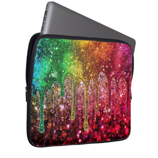 Glittery (looking) Laptop Computer Electronics Bag Laptopschutzhülle (Vorne Rechts)