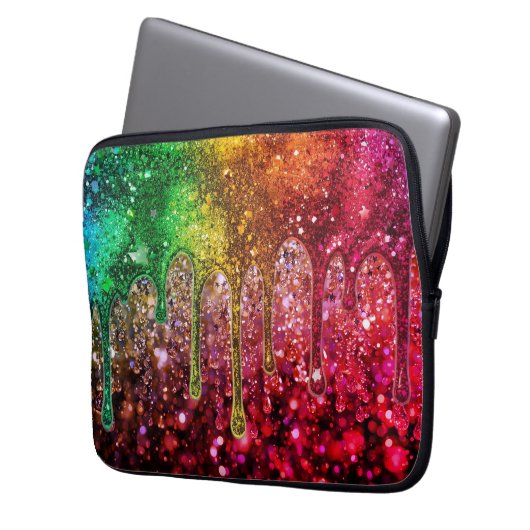 Glittery (looking) Laptop Computer Electronics Bag Laptopschutzhülle (Vorderseite Links)