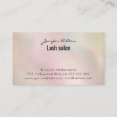 Glittery Luxus Makeup Augen Kalligraphie Visitenkarte (Rückseite)