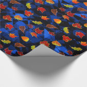 Glittery Maple-Blätter Geschenkpapier (Ecke)