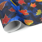 Glittery Maple-Blätter Geschenkpapier (Rolleneckpunkt)