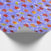 Glittery Maple-Blätter Geschenkpapier (Ecke)