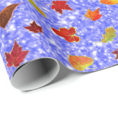 Glittery Maple-Blätter Geschenkpapier (Rolleneckpunkt)