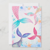 Glittery Mermaid Magical Birthday Party Einladung (Rückseite)