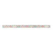 Glittery Merry Christmas and Joy Typography Satinband (Vorderseite)