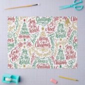 Glittery Merry Christmas and Joy Typography Seidenpapier (Basteln)