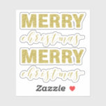 Glittery MERRY Christmas Aufkleber<br><div class="desc">Glittery MERRY Christmas Sticker</div>