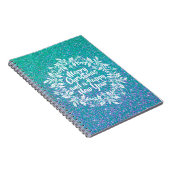 Glittery Merry Christmas | Notebook Notizblock (Rechte Seite)