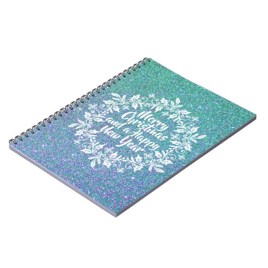 Glittery Merry Christmas | Notebook Notizblock (Linke Seite)