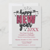 Glittery New Year's Eve Party Einladung (Vorderseite)