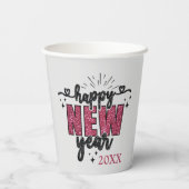 Glittery New Year's Eve Party Pappbecher (Rückseite)