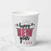 Glittery New Year's Eve Party Pappbecher (Vorderseite)