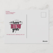 Glittery New Year's Eve Party Postkarte (Rückseite)