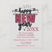 Glittery New Year's Eve Party Postkarte (Vorderseite)