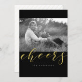 Glittery New Years Feiertagskarte (Vorne/Hinten)