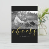 Glittery New Years Feiertagskarte (Stehend Vorderseite)