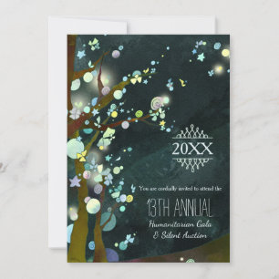 Glittery Night Wohltätigkeit Gala und Auktion Einladung