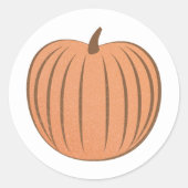 Glittery Orange Pumpkin Fall Umschlag Aufkleber (Vorderseite)