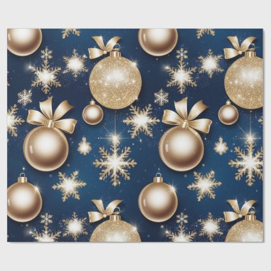 Glittery Ornaments Geschenkpapier (Flach)