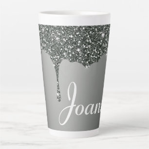 Glittery Paint Tropfen Latte Tasse