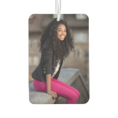 Glittery Pale Gold Foil Girly Signature Photo Autolufterfrischer (Rückseite)