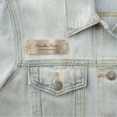 Glittery Pale Gold Foil Namensschild (Beispiel)