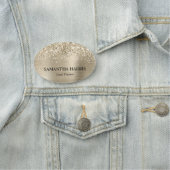 Glittery Pale Gold Foil Rectangle Logo Namensschild (Beispiel)