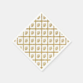 Glittery Palm Muster Tropical Gold Hochzeit Cool Serviette (Ecke)