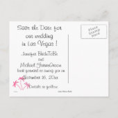 Glittery Palms Las Vegas Save the Date Ankündigungspostkarte (Rückseite)