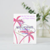 Glittery Palms Las Vegas Save the Date Ankündigungspostkarte (Stehend Vorderseite)