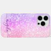Glittery Pastel Pink Ombre Glam Signature Case-Mate iPhone Hülle (Rückseite (Horizontal))