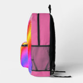 Glittery Pastels Rainbow Unicorn Personalisiert Bedruckter Rucksack (Rechts)
