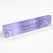 Glittery Periwinkle Foil Namensplakette