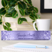 Glittery Periwinkle Foil Namensplakette