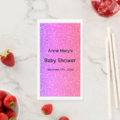 Glittery Pink Baby Shower Girls Niedlich Ombre Cus Serviette (Beispiel)