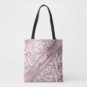 Glittery Pink Blush Personalisierter Marmor Tasche (Vorderseite)