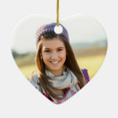 Glittery Pink Foil Sweet 16 Foto Keramik Ornament (Hinten)